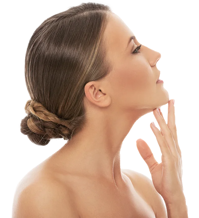 Perfil facial de paciente, referencia de rinoplastía